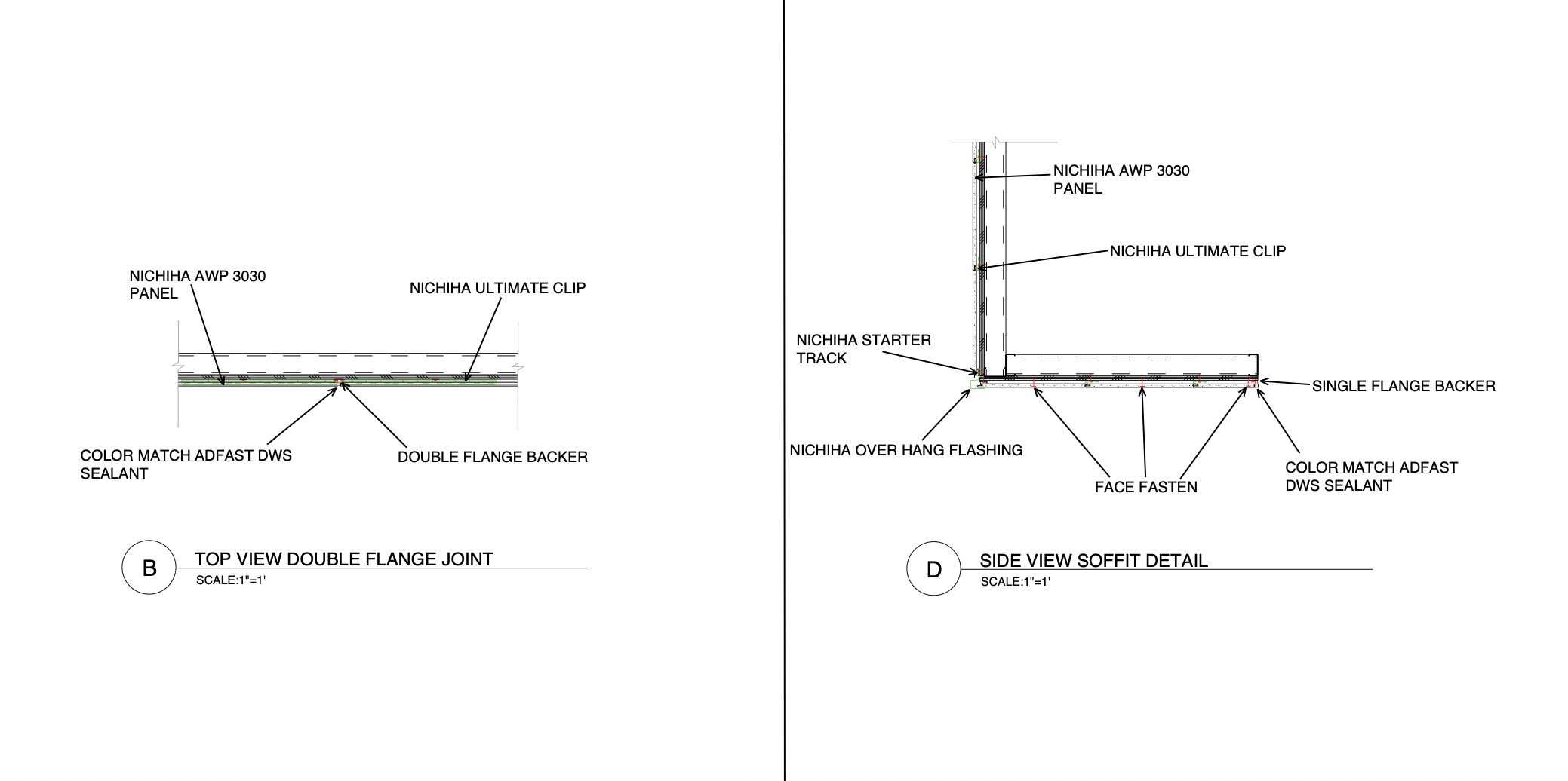 Detailed construction drawing example